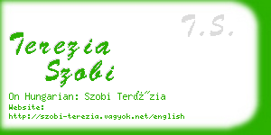 terezia szobi business card